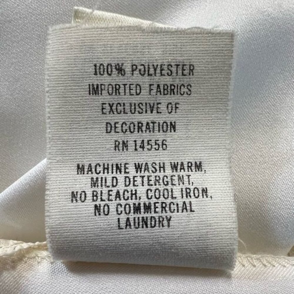 Vintage Victoria's Secret Ivory Satin Peignoir & Nightgown Set - Size M - Picture 9 of 12